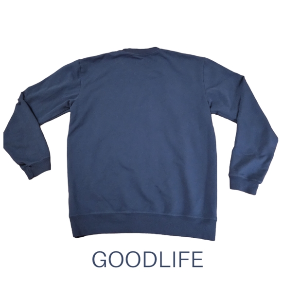 GOODLIFE Crewneck Long Sleeve Navy Blue Sweatshirt - Picture 2 of 4